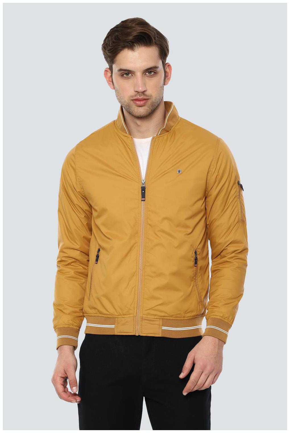 

Louis Philippe Men Nylon Bomber Jacket Yellow