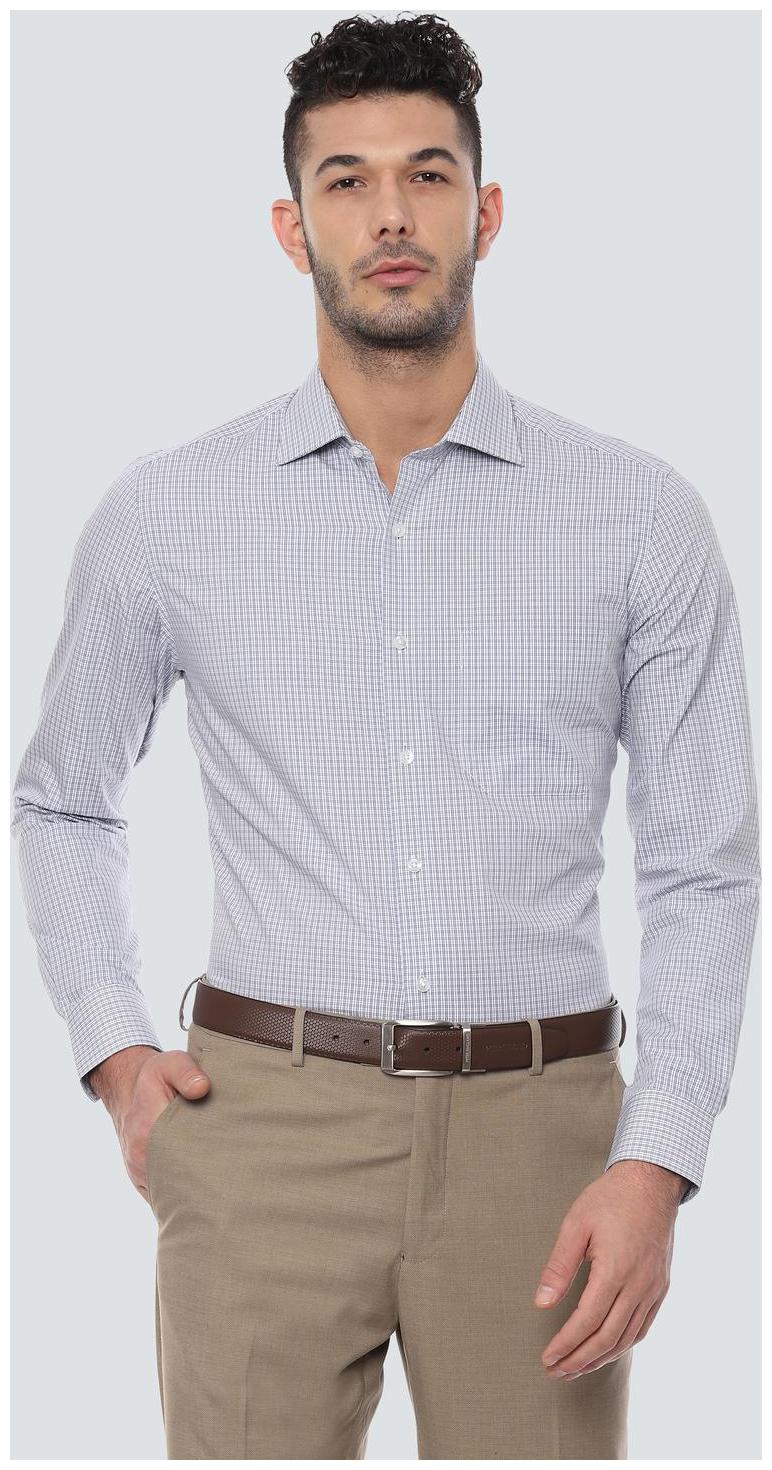 

Louis Philippe Men Purple Checked Regular Fit Casual Shirt