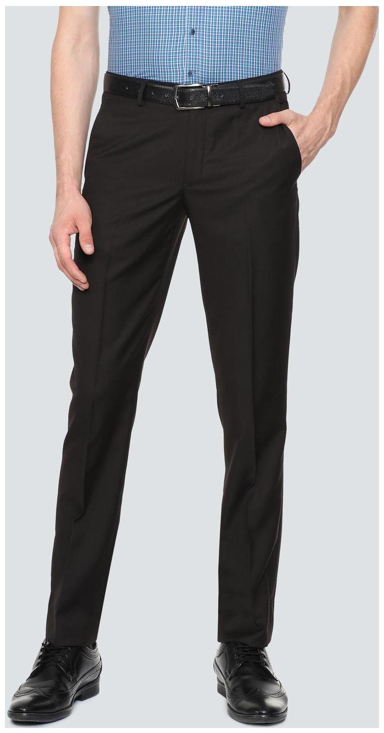 

Louis Philippe Men Solid Slim Fit Formal Trouser - Black