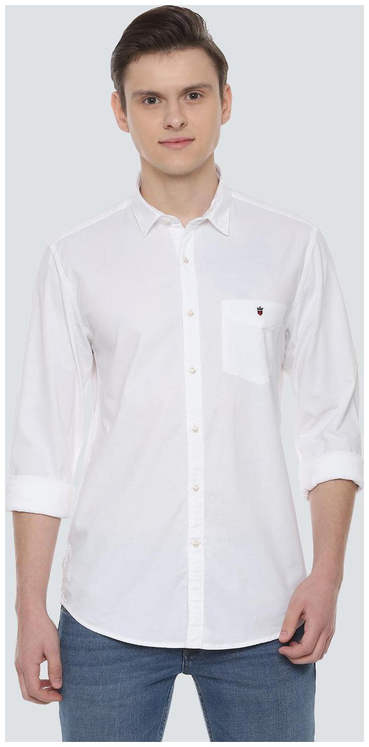 

Louis Philippe Men White Solid Super Slim Fit Casual Shirt