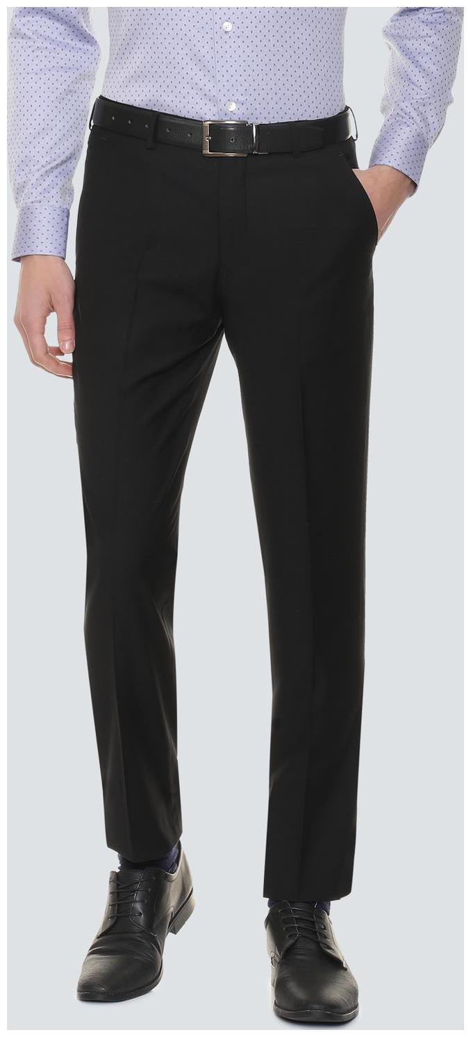 

Louis Philippe Men Solid Slim Fit Formal Trouser - Black