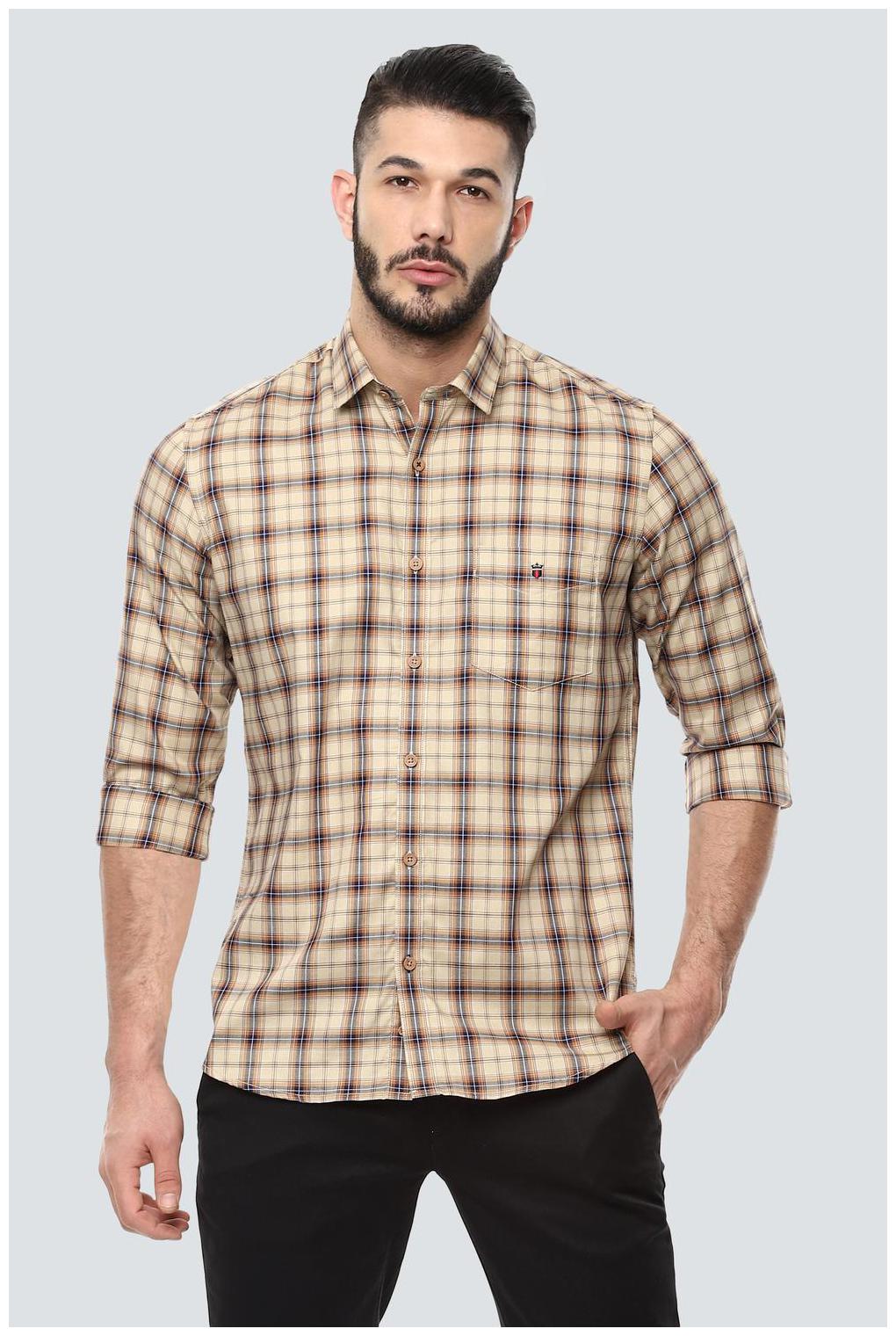 

Louis Philippe Men Multi Checked Regular Fit Casual Shirt
