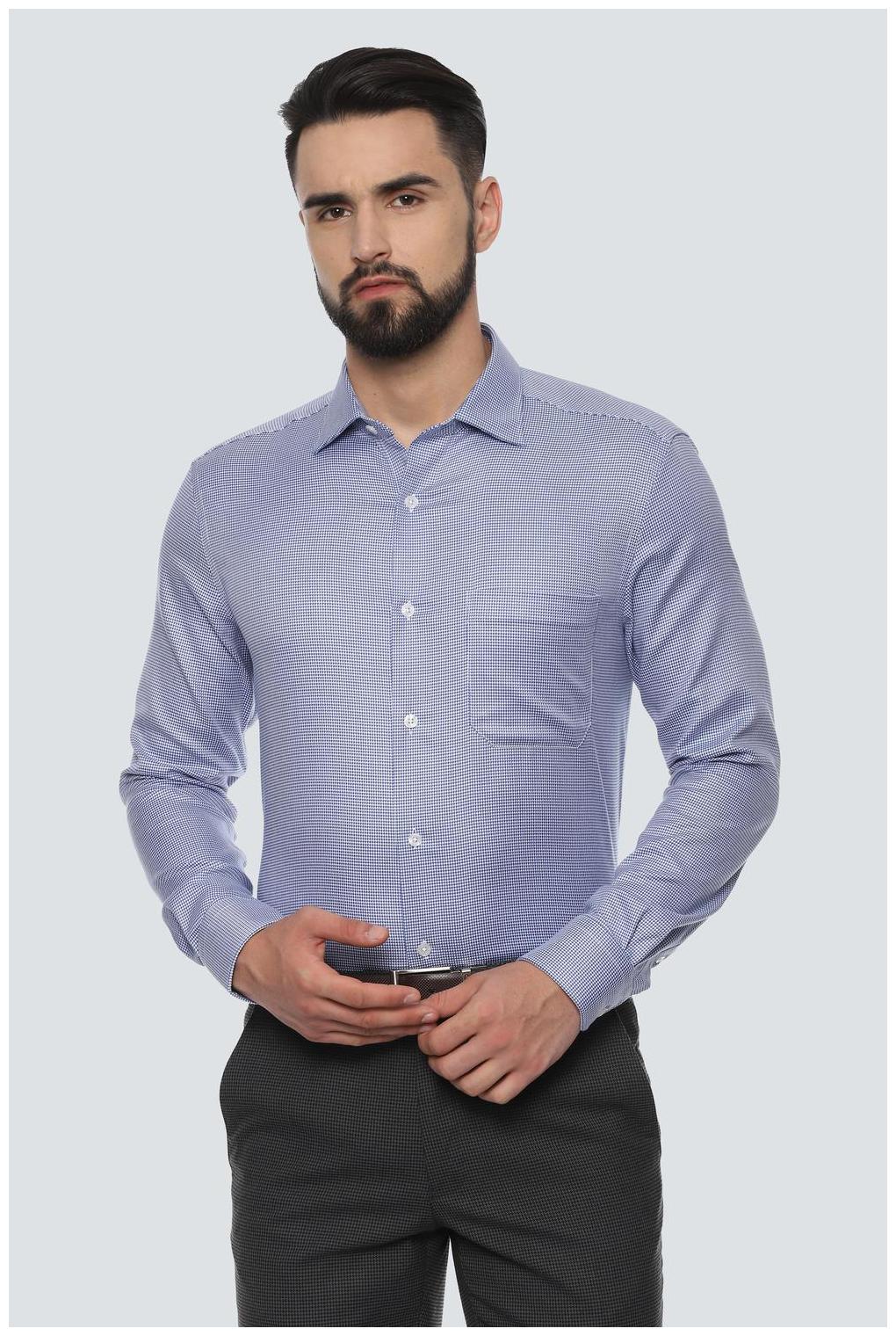 

Louis Philippe Men Regular fit Formal Shirt - Blue