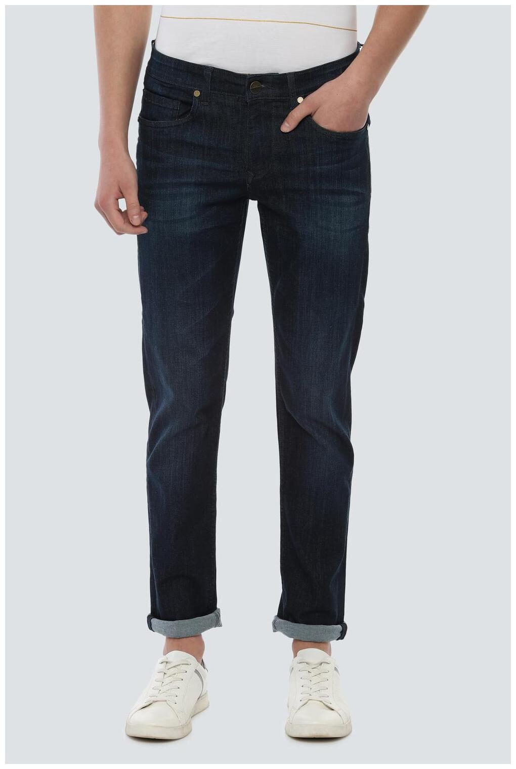 

Louis Philippe Men Navy Blue Slim Fit Jeans