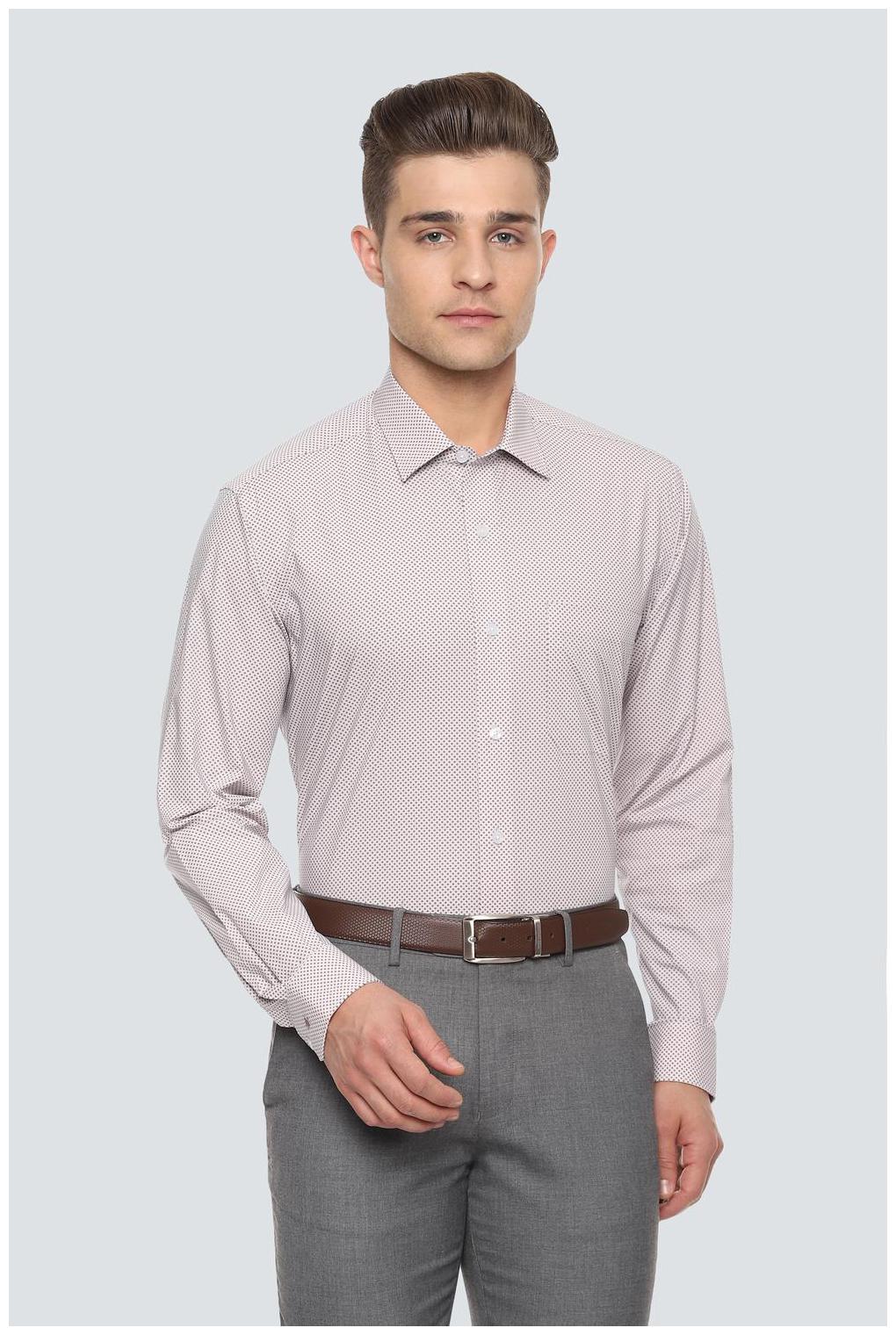 

Louis Philippe Men Slim fit Formal Shirt - Beige