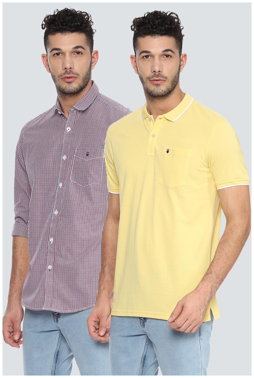 

Louis Philippe Men Red Checked Slim Fit Casual Shirt