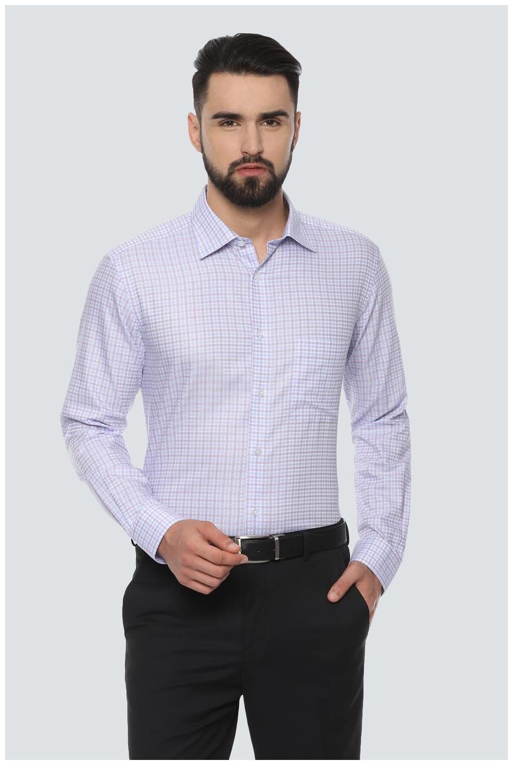 

Louis Philippe Men Regular fit Formal Shirt - Blue