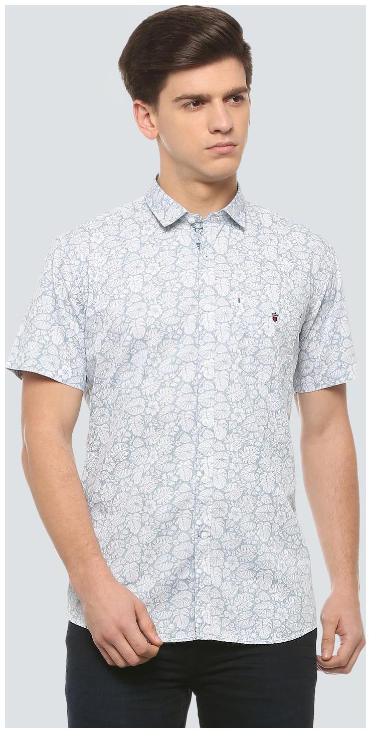 

Louis Philippe Men Blue Printed Slim Fit Casual Shirt