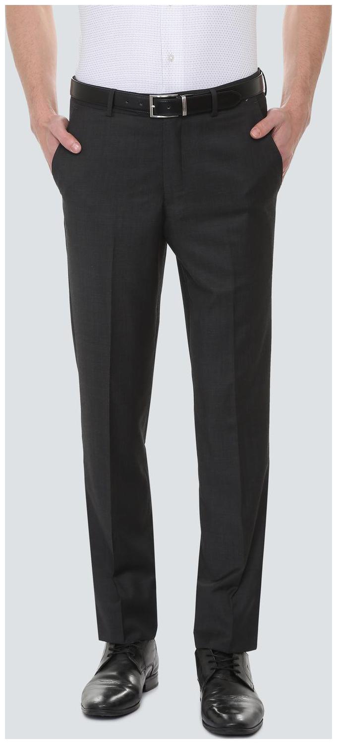 

Louis Philippe Men Textured Slim Fit Formal Trouser - Black