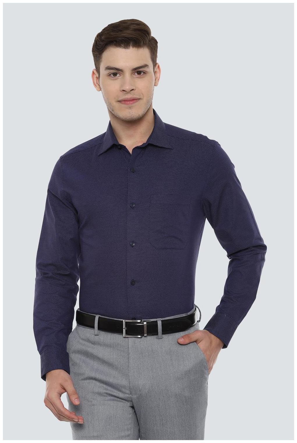 

Louis Philippe Men Regular fit Formal Shirt - Blue