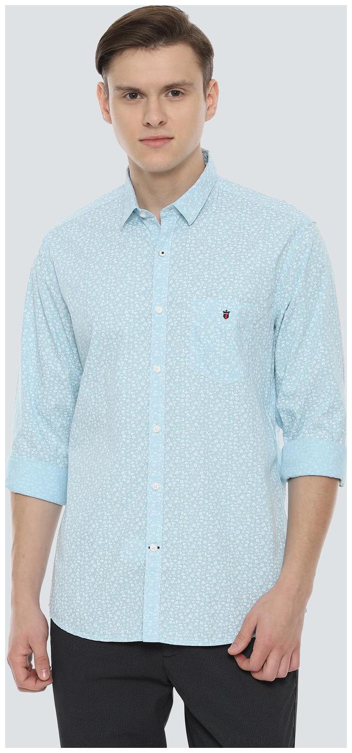 

Louis Philippe Men Blue Printed Slim Fit Casual Shirt