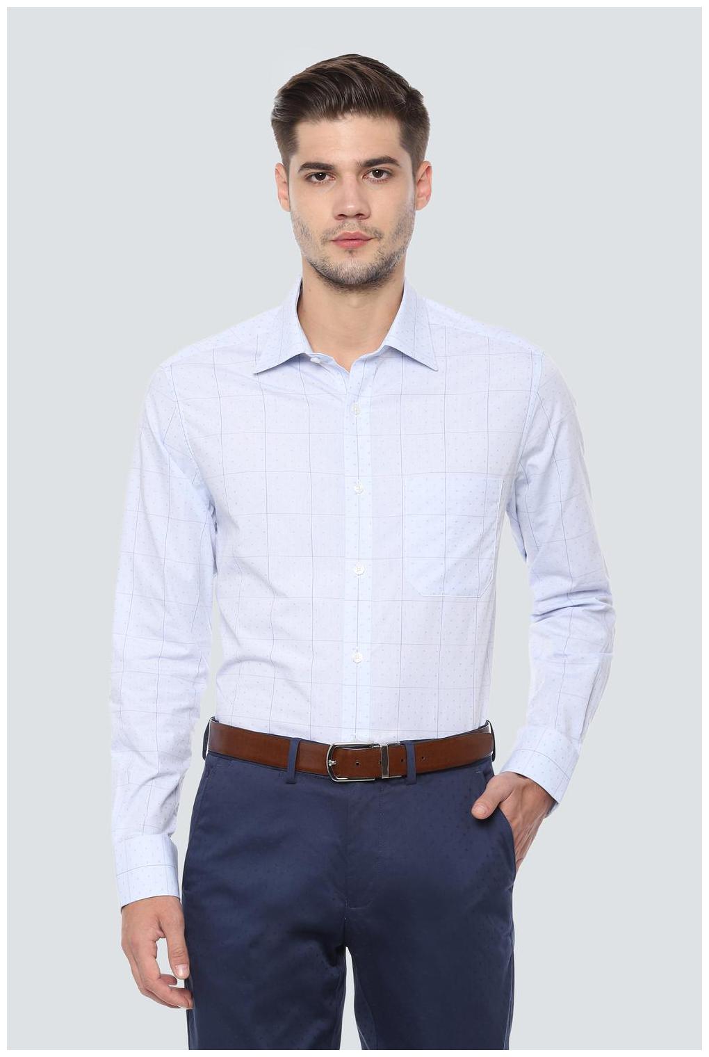 

Louis Philippe Men Regular fit Formal Shirt - Blue