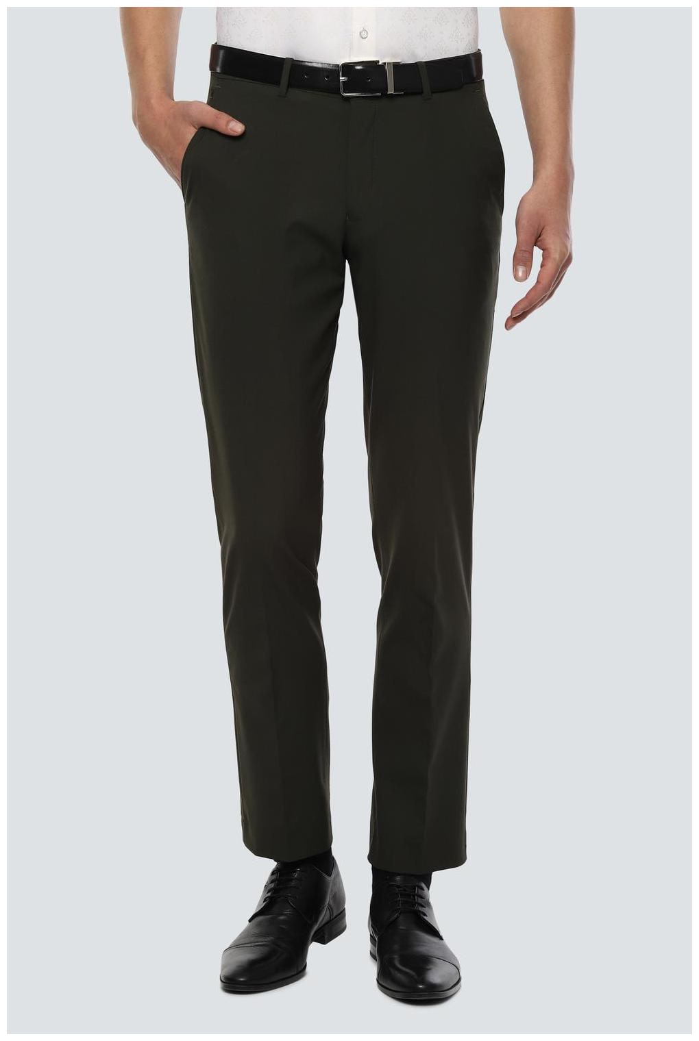 

Louis Philippe Men Solid Slim Fit Formal Trouser - Green