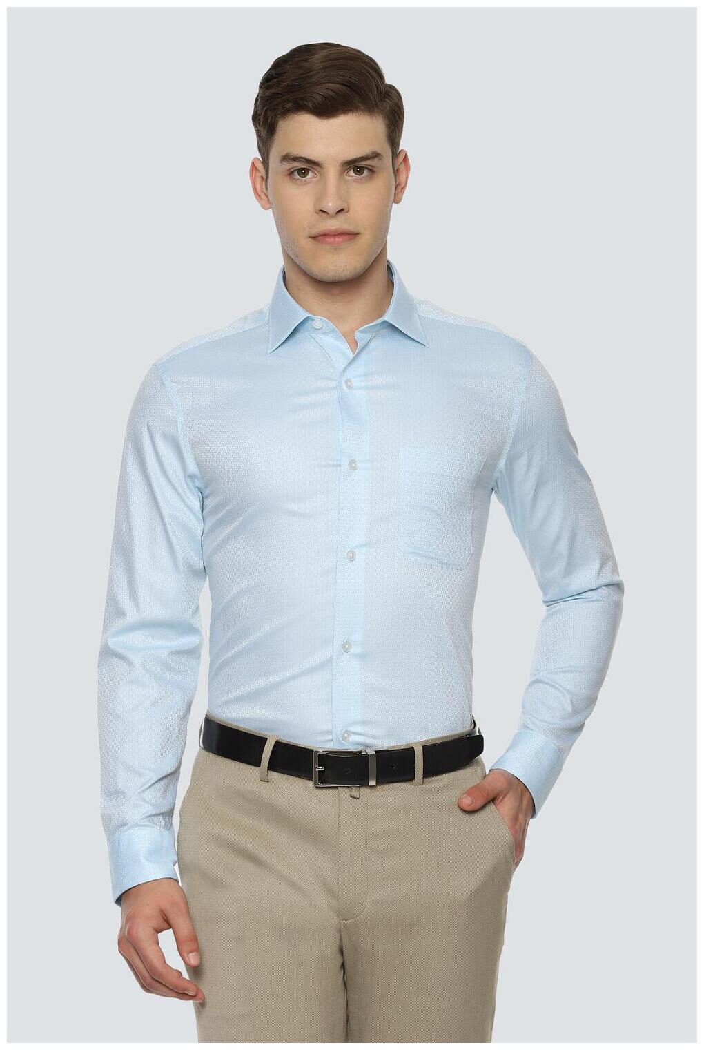 

Louis Philippe Men Regular fit Formal Shirt - Blue