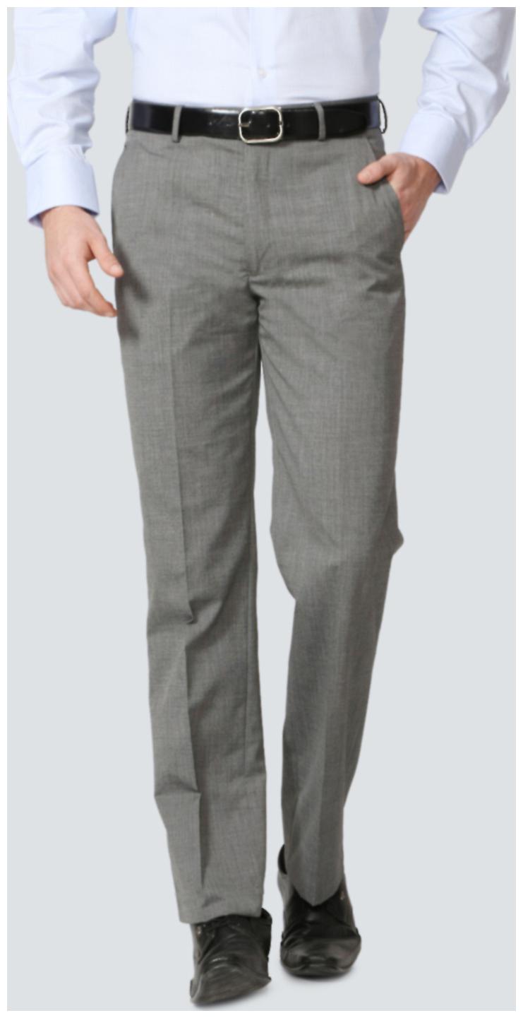 

Louis Philippe Men Solid Regular Fit Formal Trouser - Grey