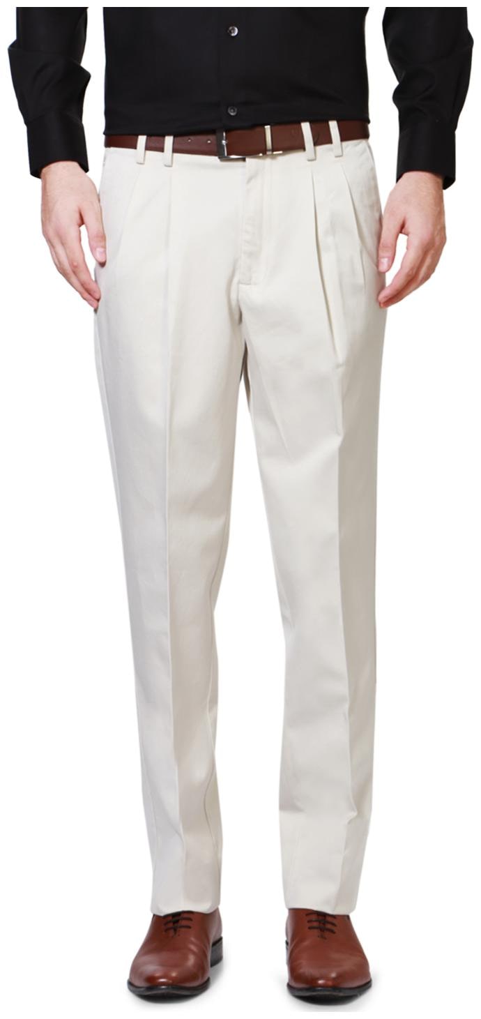 

Louis Philippe Men Solid Regular Fit Formal Trouser - Beige