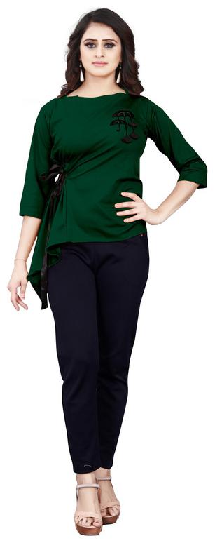 

Loywis Fashion Women Solid Regular top - Green