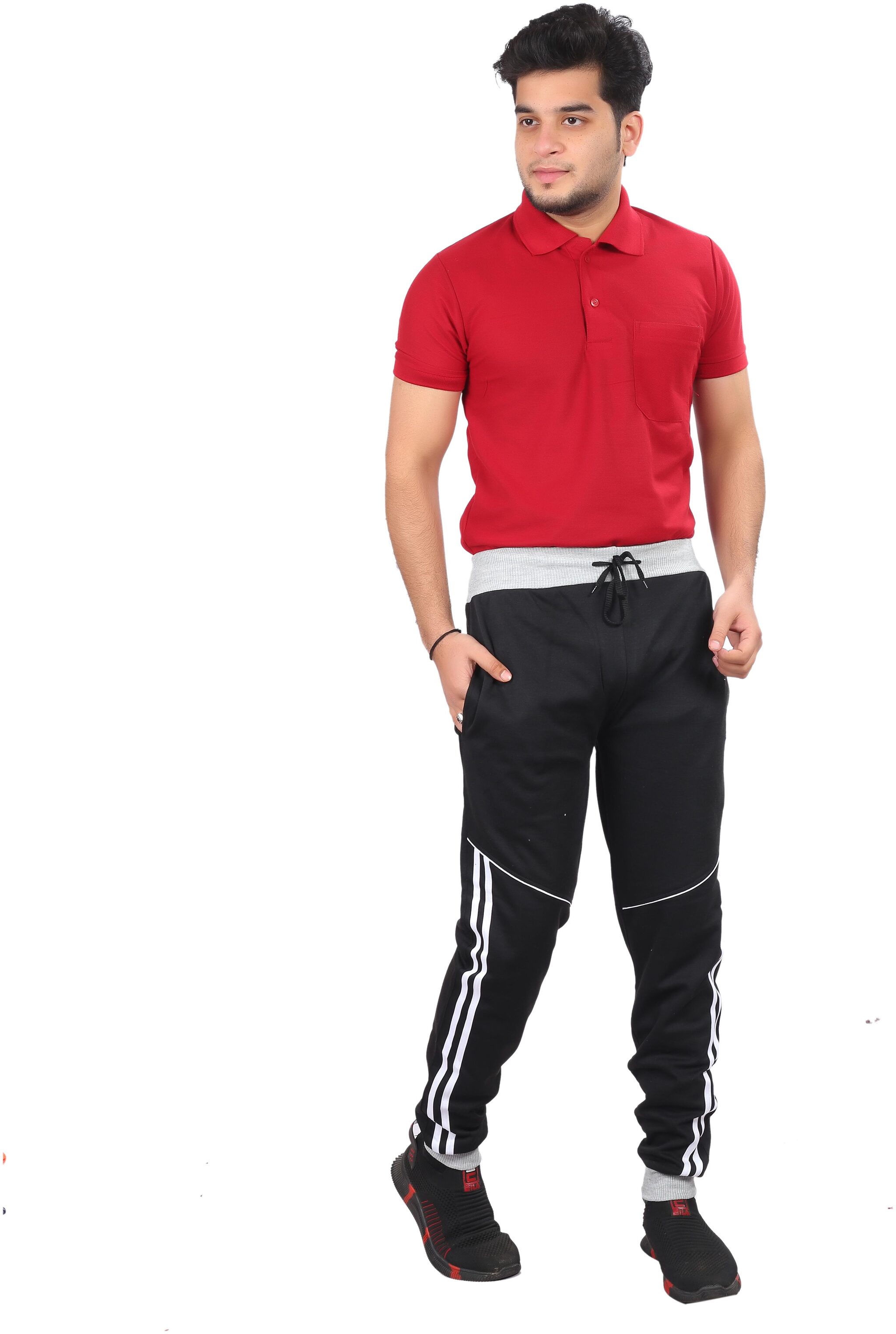 

LS SPORTS Men Black Solid Regular fit Joggers