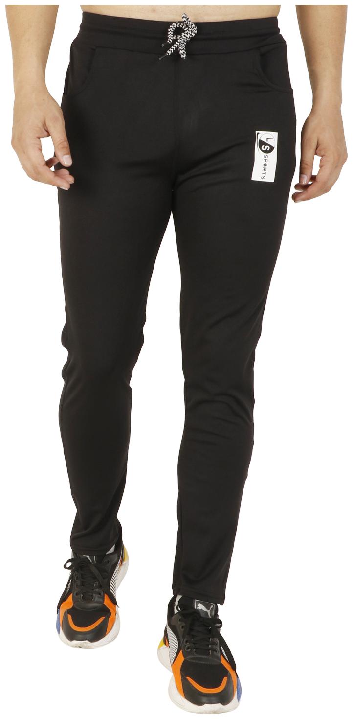 

LS SPORTS Men Black Solid Slim fit Track pants