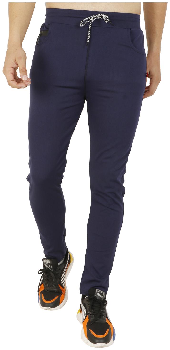 

LS SPORTS Men Navy blue Solid Slim fit Track pants
