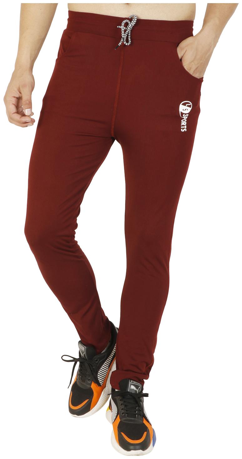 

LS SPORTS Men Maroon Solid Slim fit Track pants