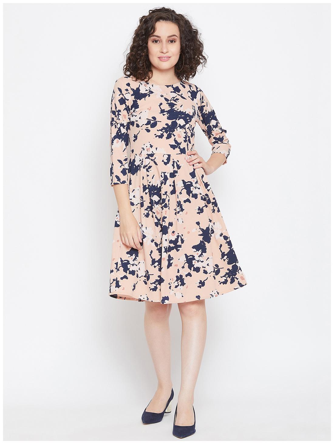 

Lucero Pink Blue Floral Fit flare dress