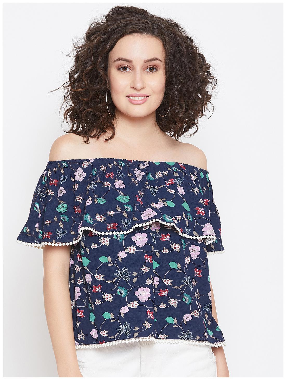 

Lucero Women Floral Regular top - Blue