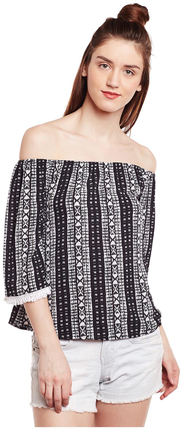 

Lucero Women Printed Regular top - Black