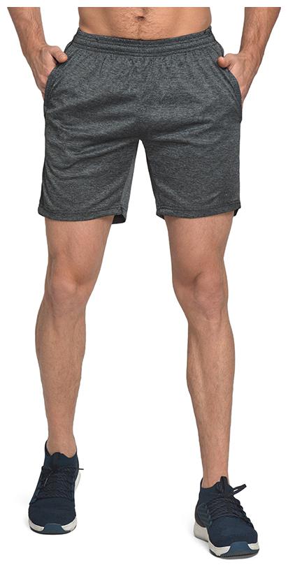 

Luric Cotton Lycra Solid Grey Sports Shorts Men