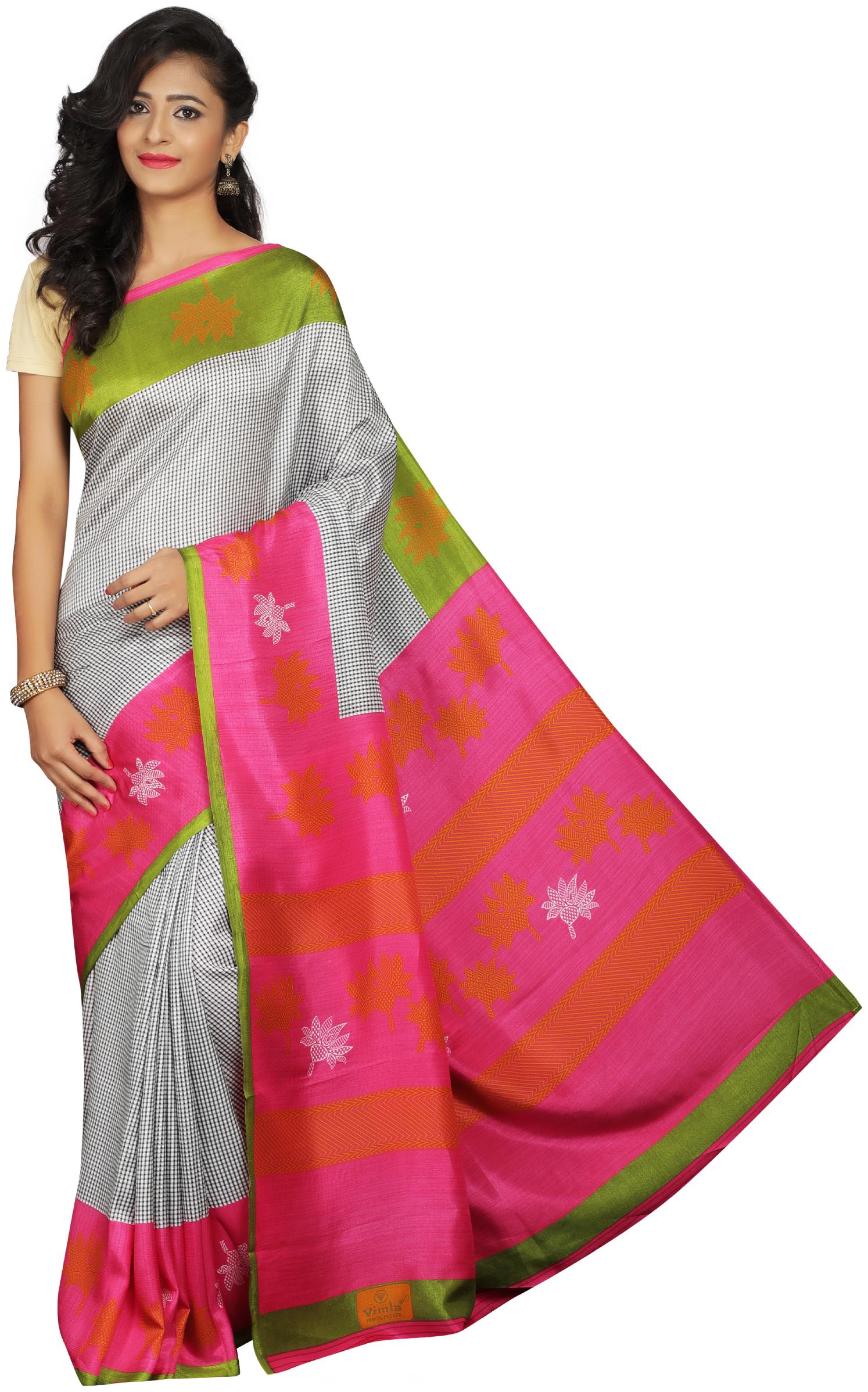 

Luvberry Crepe Mysore Saree Multi
