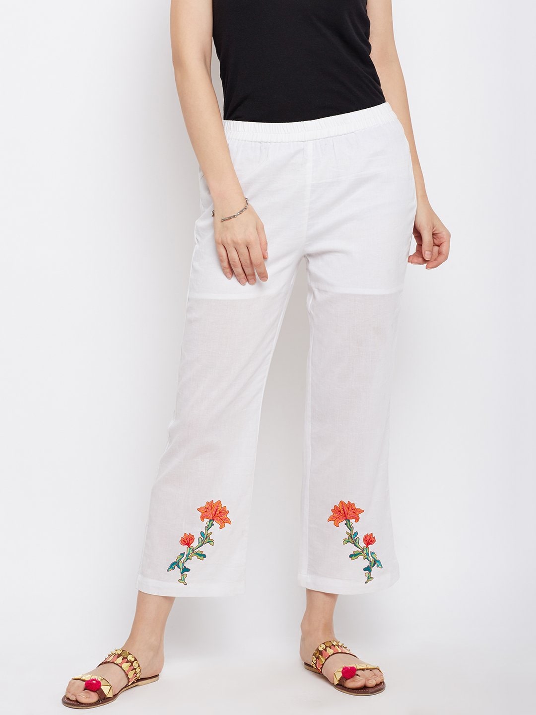 

Lyla Cotton Floral White Regular For Women