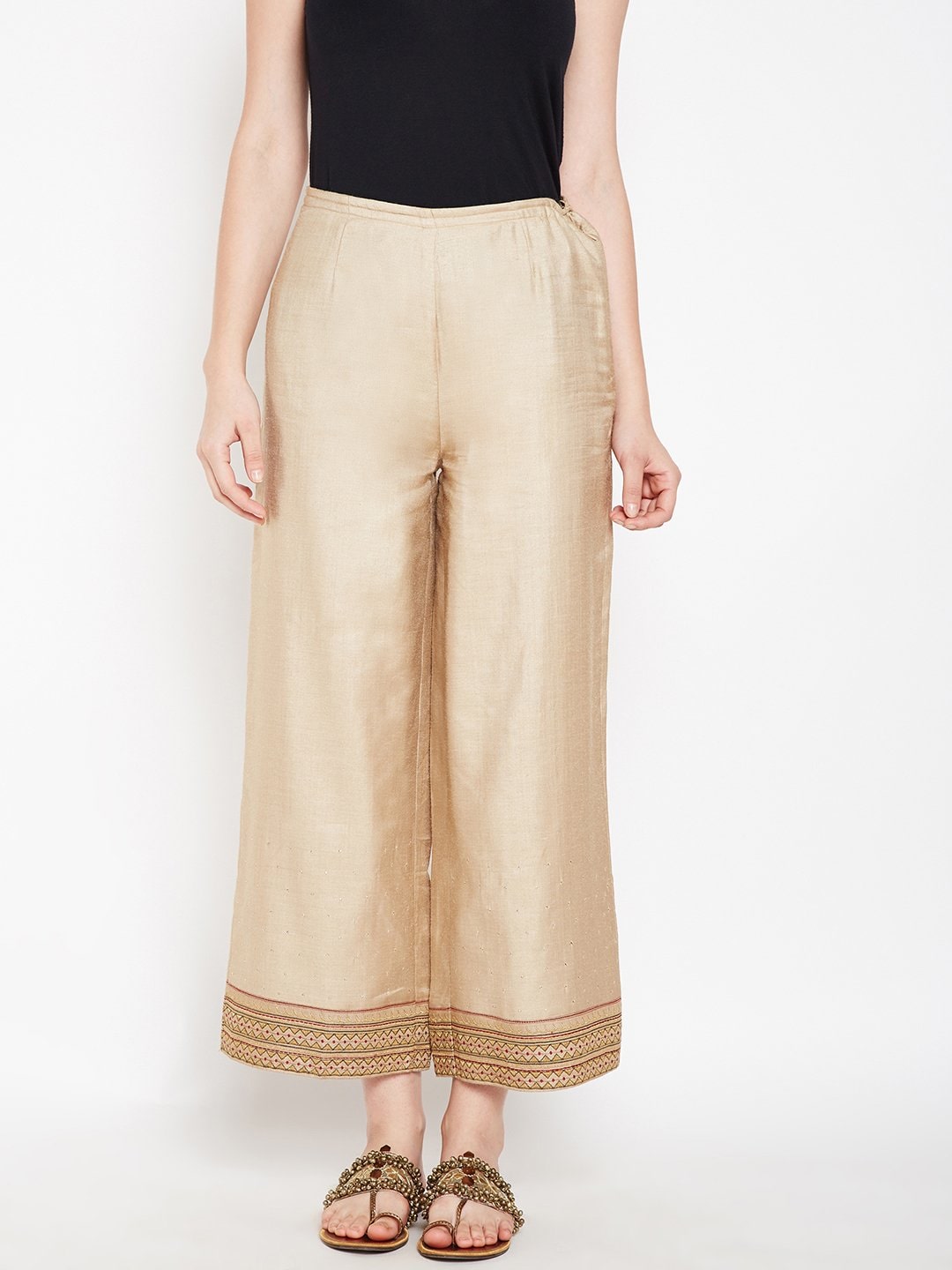 

Lyla Cotton Solid Beige Regular For Women