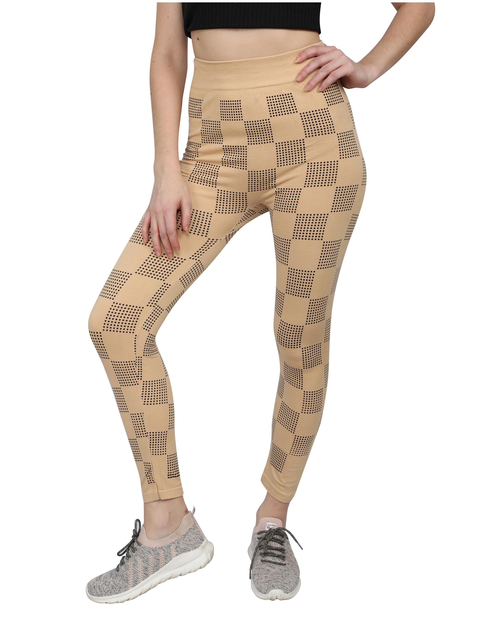 

M MODDY Cotton Beige Color Jeggings For Women