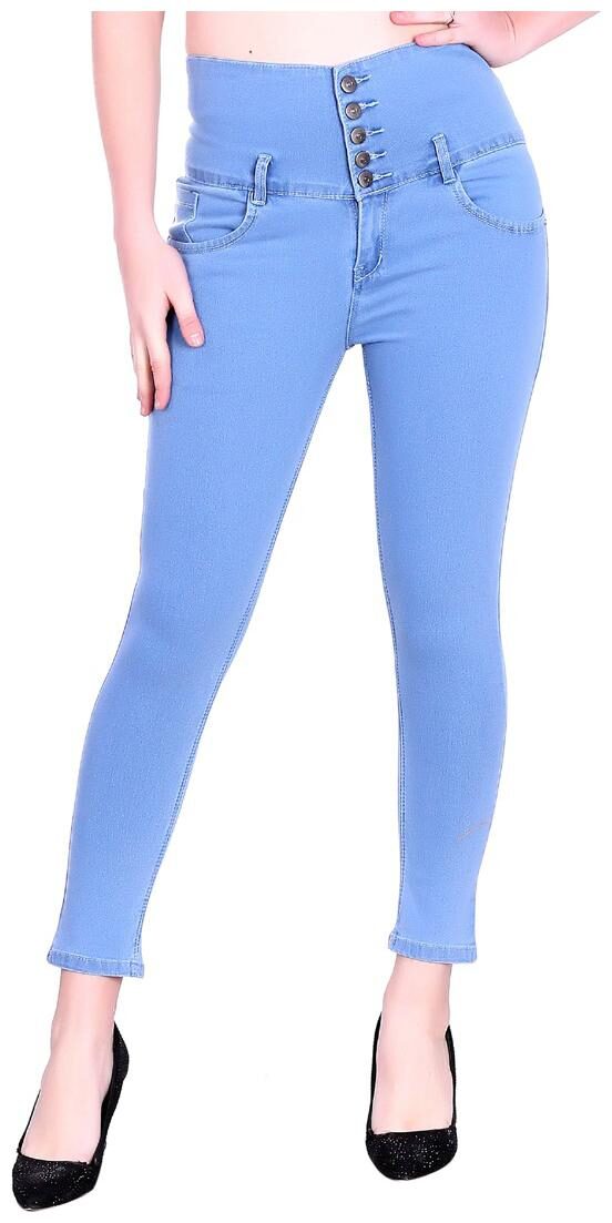 

M MODDY Women Light Blue High Rise Silm fit Jeans