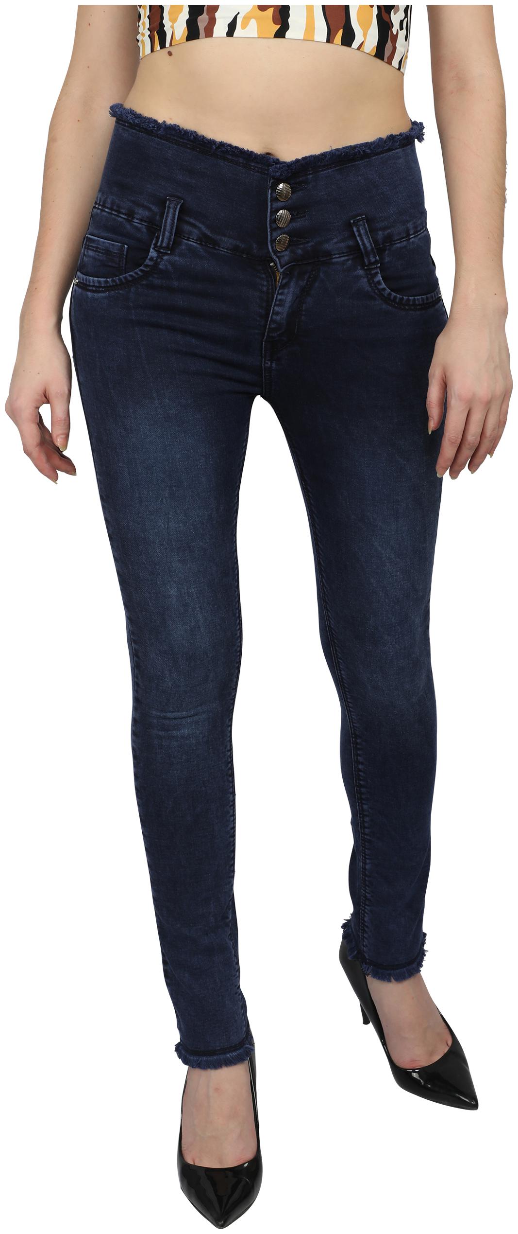 

M MODDY Denim Solid Blue Color Jeans For Women