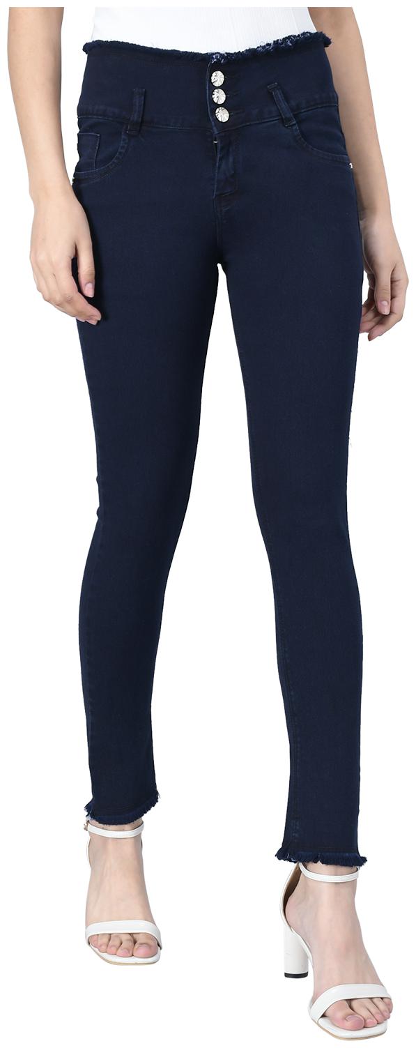 

M MODDY Women Frey Hem Navy Blue Slim fit Jeans