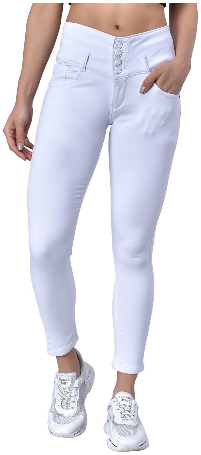 

M MODDY Women White Slim fit Jeans