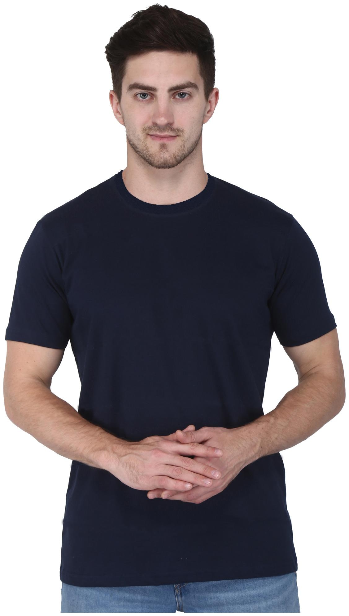 

MAD TEE Men Navy blue Regular fit Cotton Round neck T-Shirt - Pack Of 1