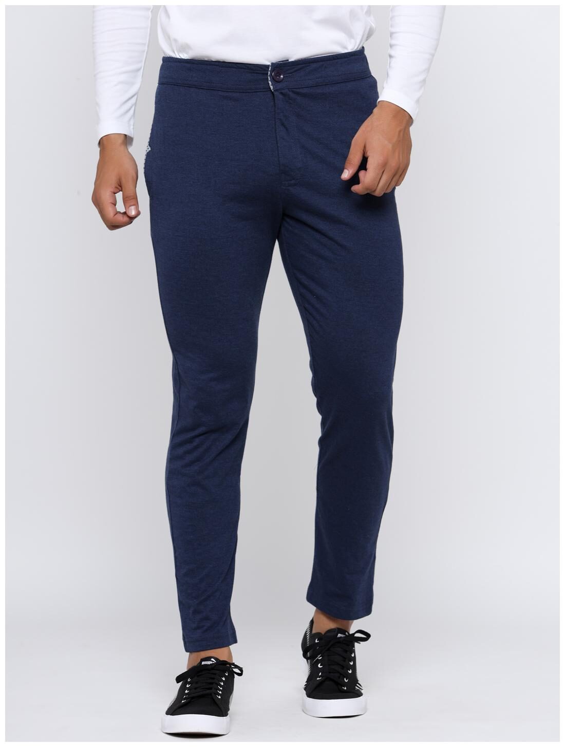 

MAD TEE Men Navy blue Solid Regular fit Track pants
