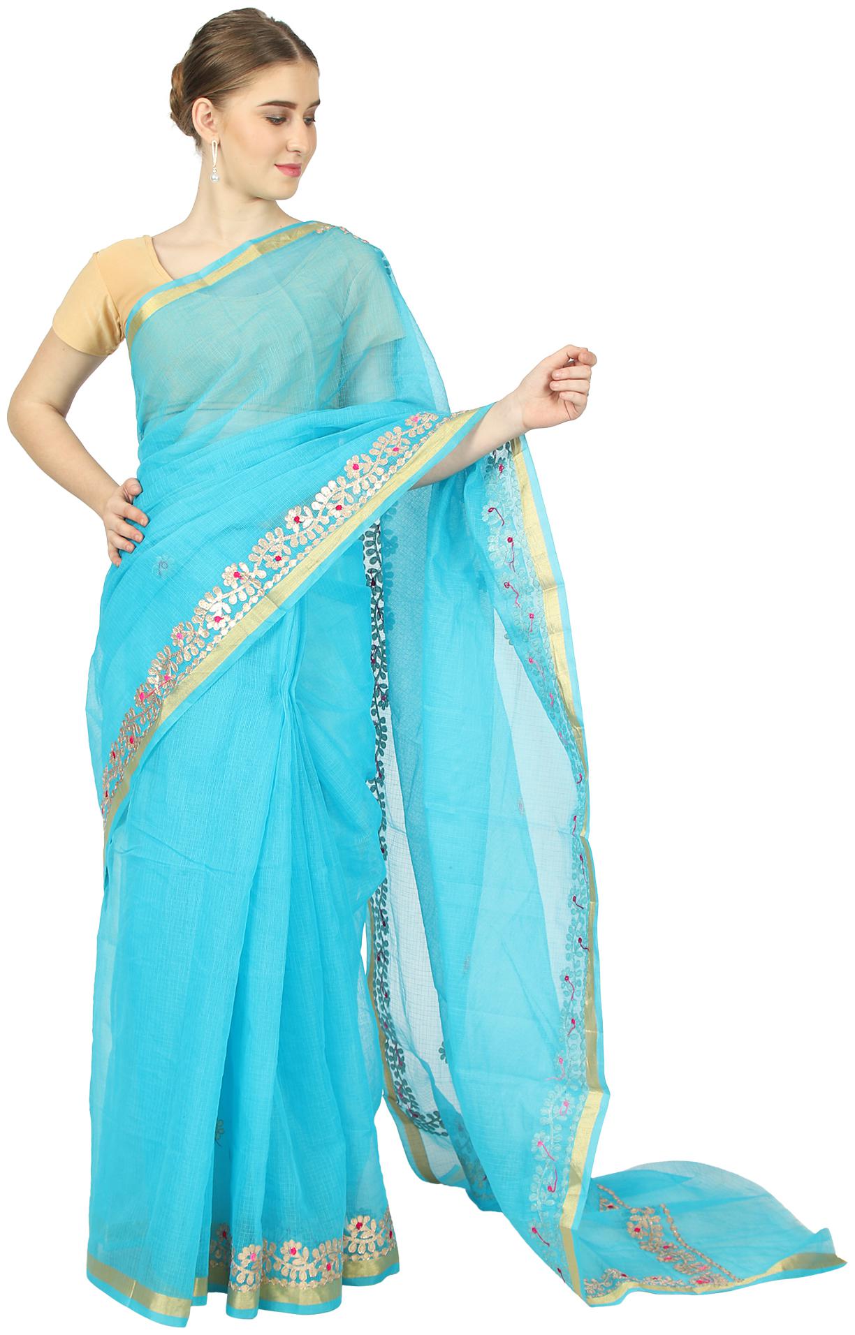 

MADHULIKA KOTA DORIA GOTTA PATTI SAREE-BLUE