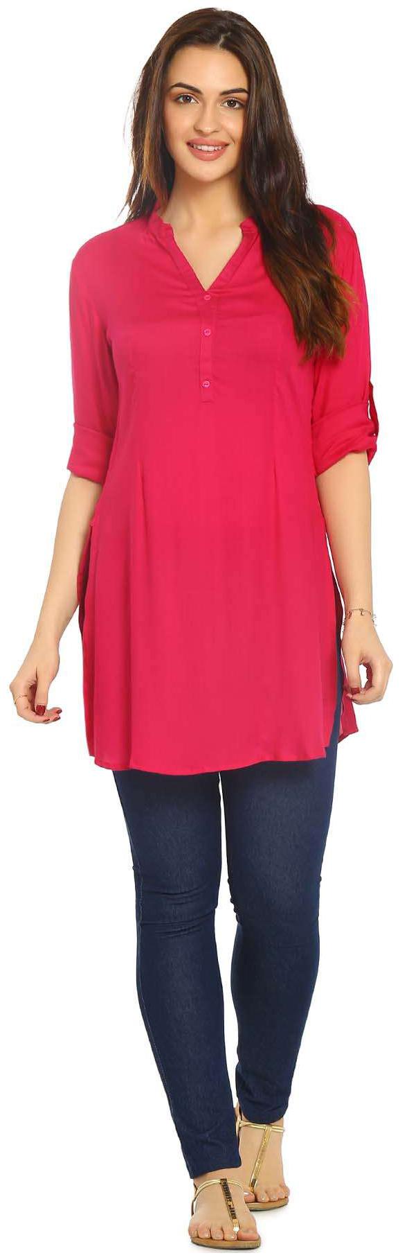 

Soch Women Solid Regular tunic - Pink