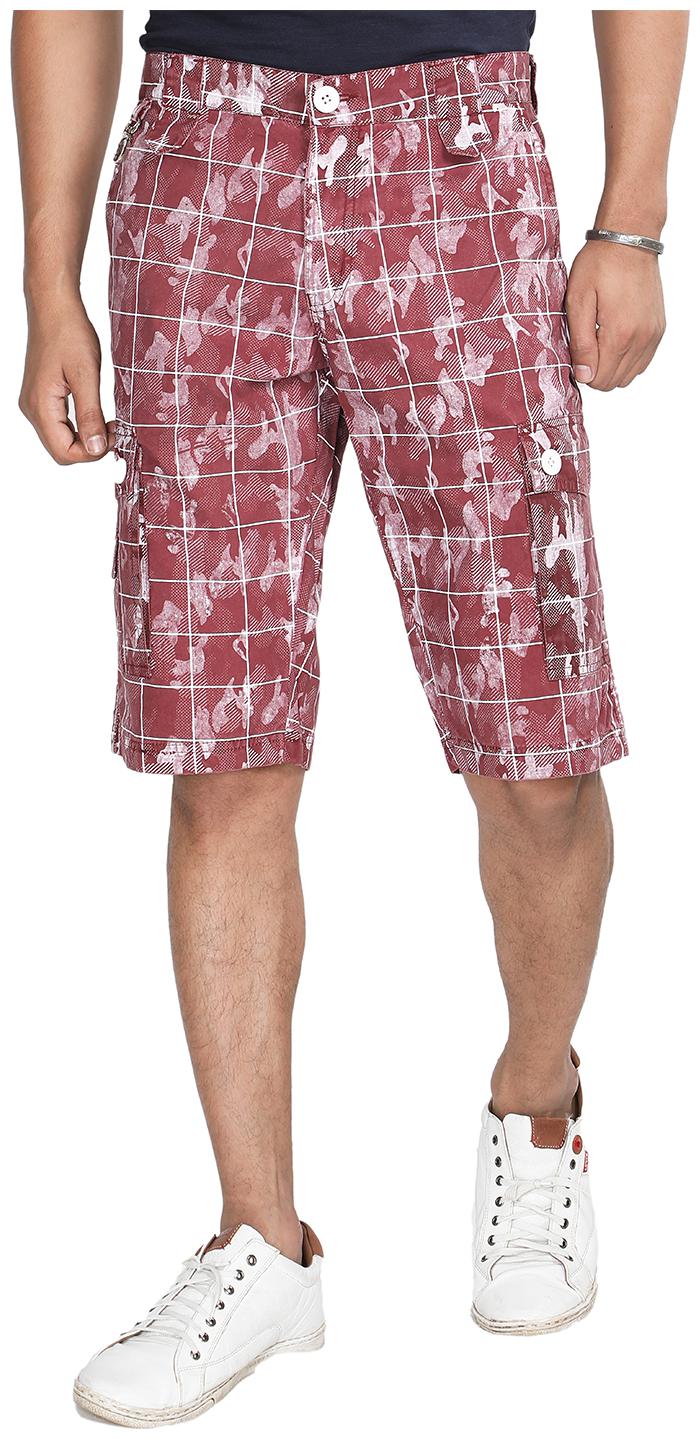 

MagMatric5 Men Maroon Regular Fit Cargo Shorts