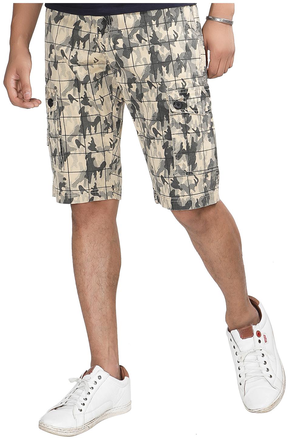 

MagMatric5 Men Beige Regular Fit Cargo Shorts