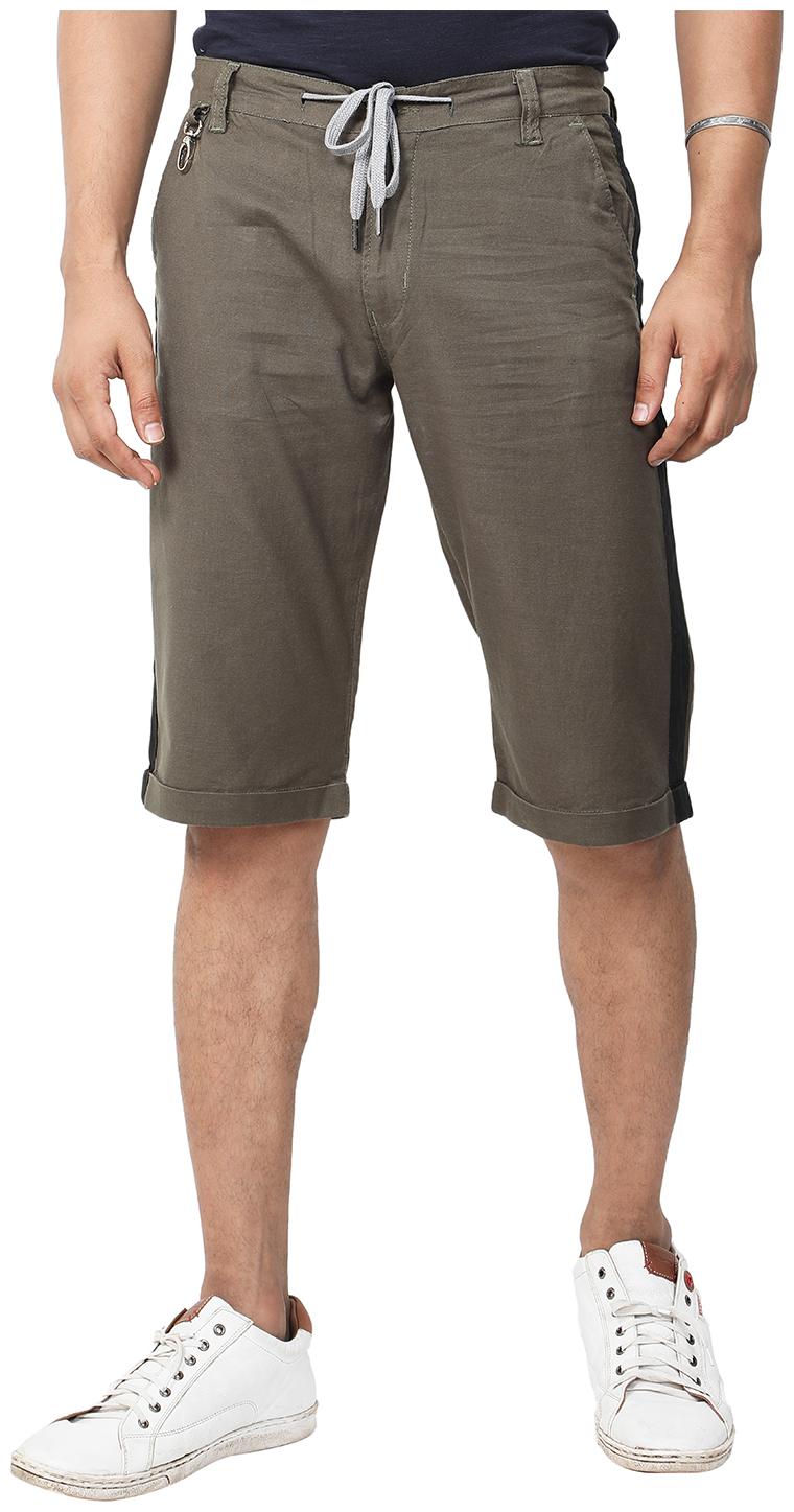 

MagMatric5 Men s Olive Green Linen Shorts DA 6002