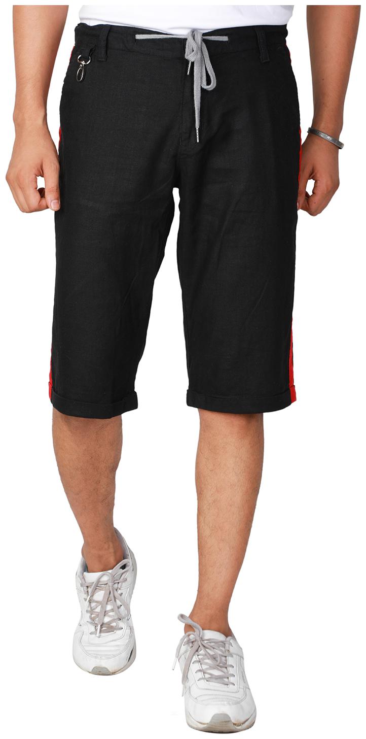 

MagMatric5 Men s Balck Linen Shorts DA 6002