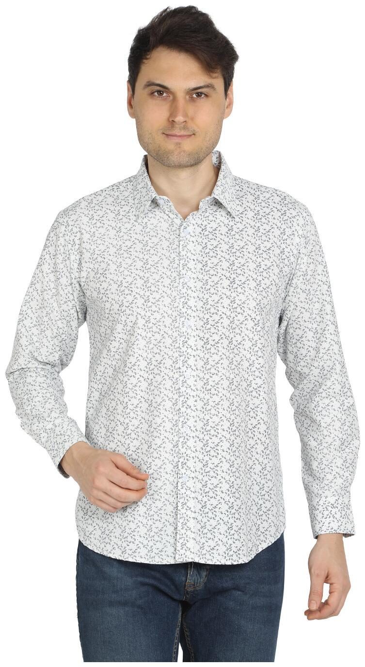 

Magneto Men s White Mango Printed Shirt DA 4010