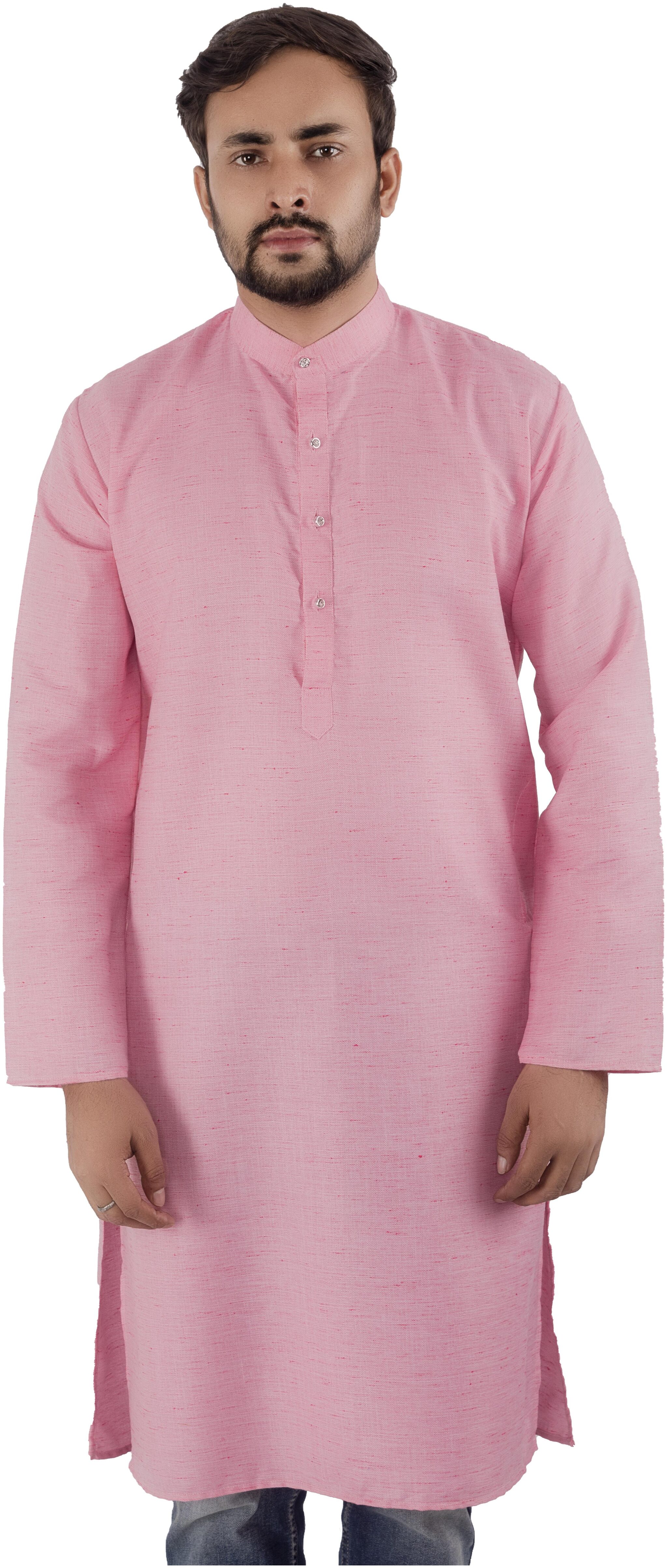 

Maharaja Men Pink Regular Fit Kurta