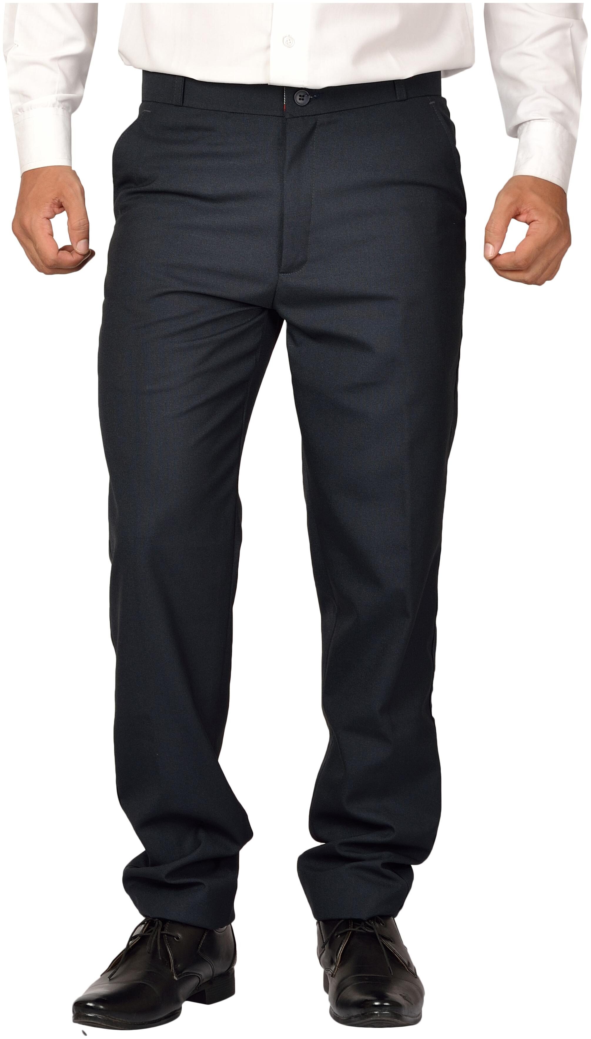 

Maharaja Men Solid Slim Fit Formal Trouser - Blue