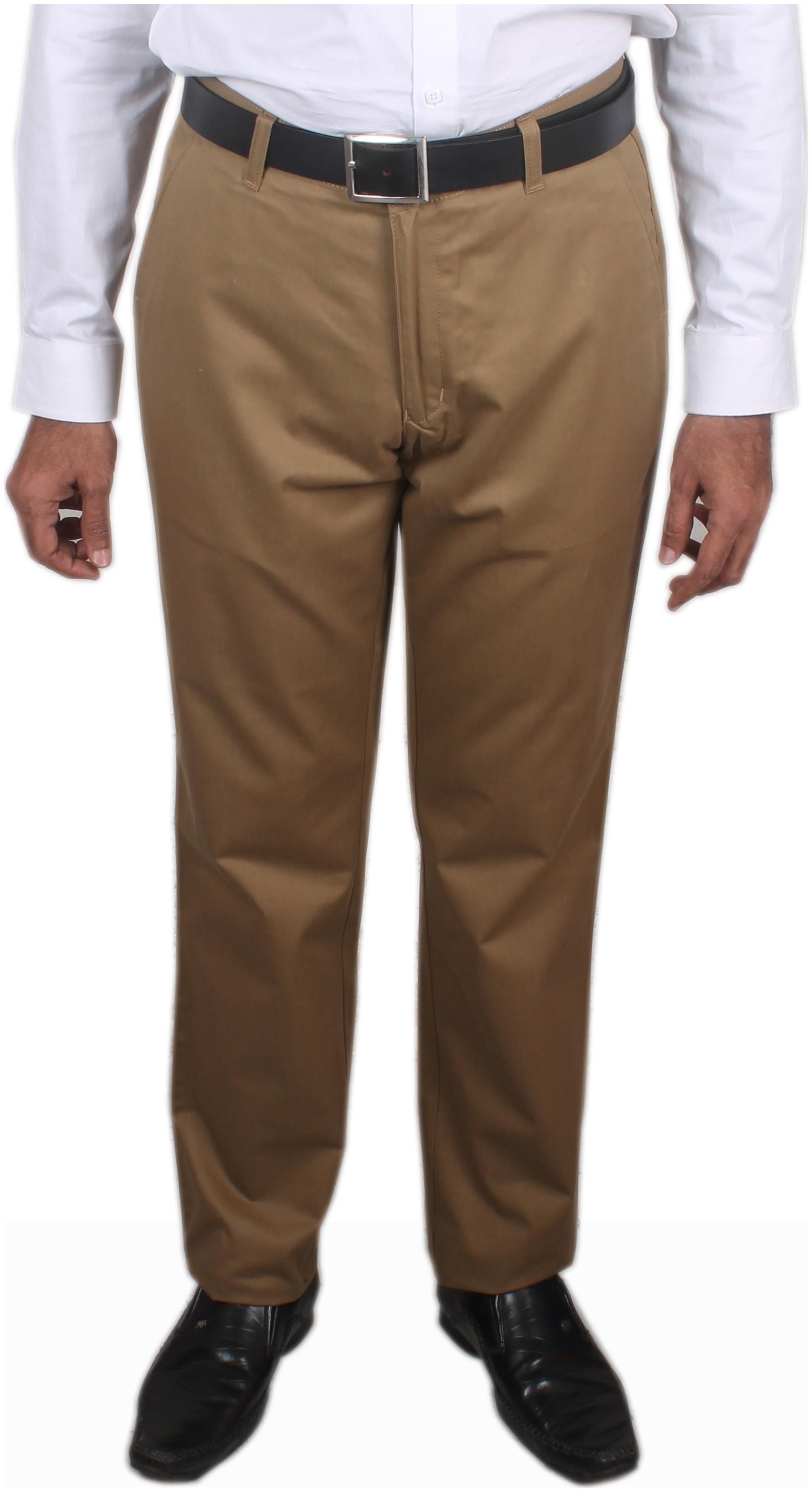 

Maharaja Men Solid Straight Fit Formal Trouser - Beige