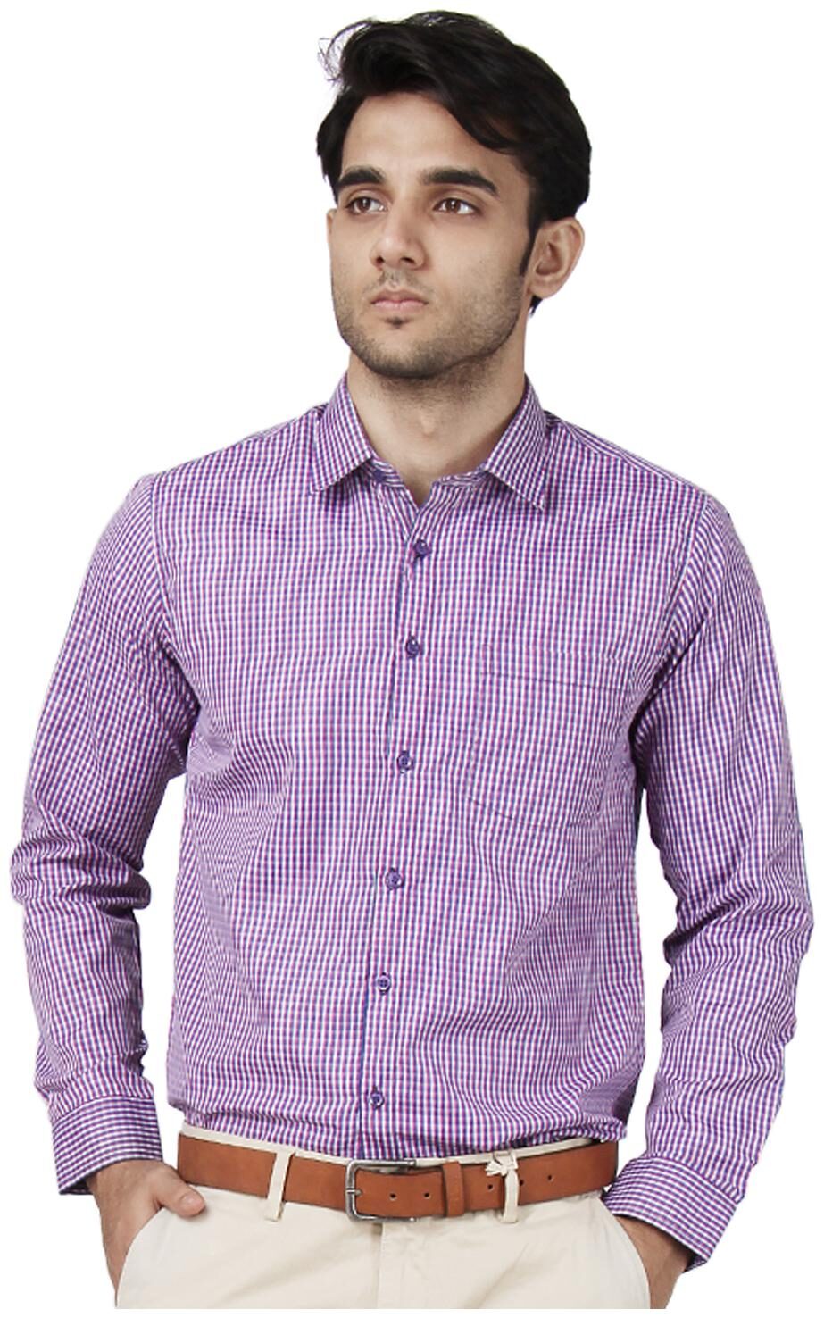 

Maharaja Men Slim fit Formal Shirt - Purple